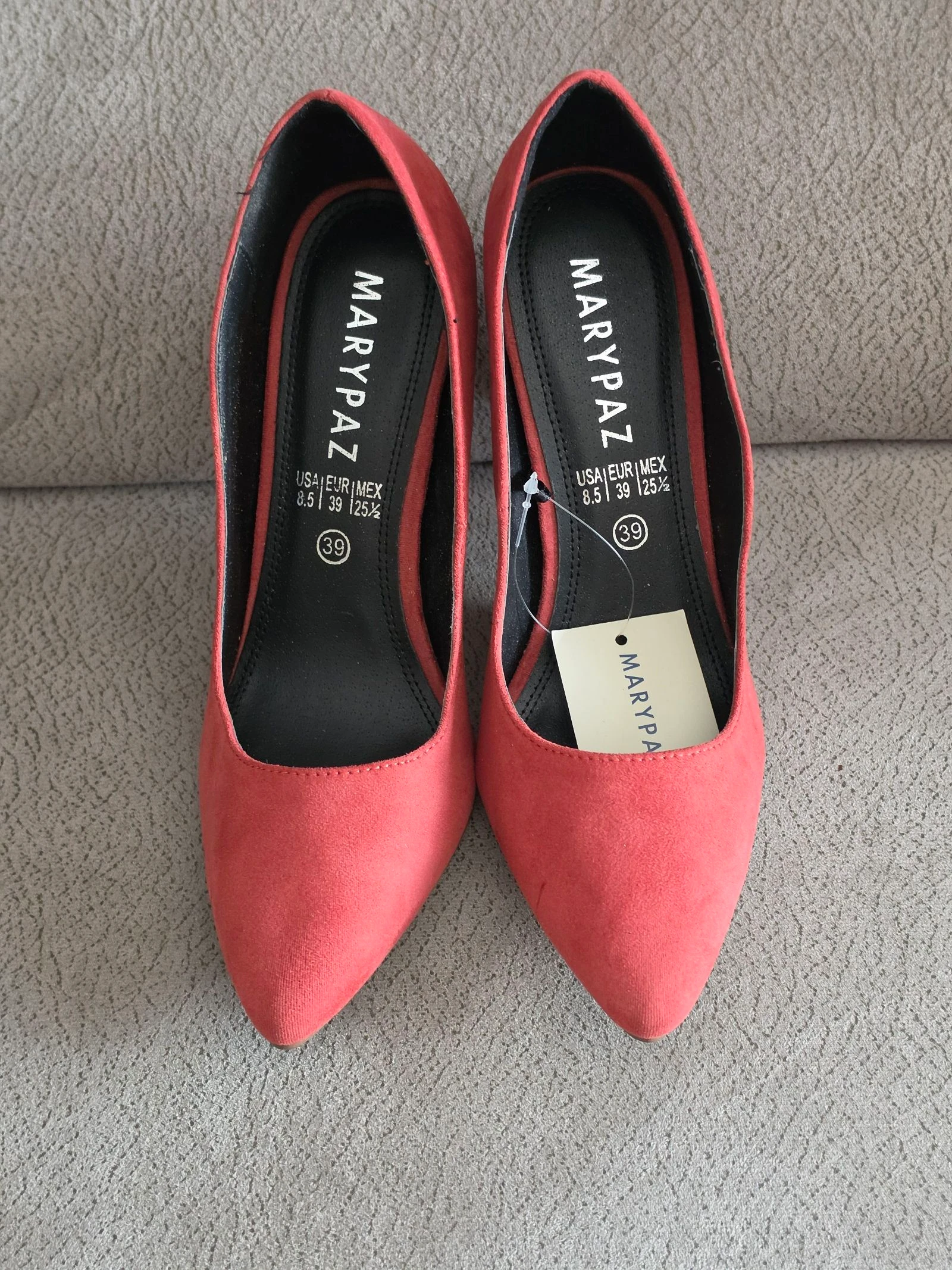 Sapatos de salto vermelho coral Marypaz T.39 – photo 3